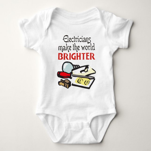 Electricians Baby Bodysuit (Front)