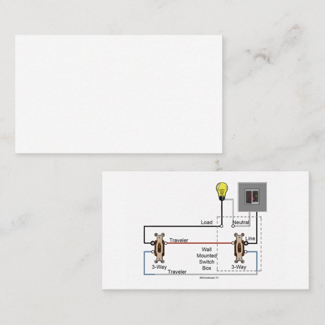 Electrician's Business Card With Wiring Diagram (Front/Back)