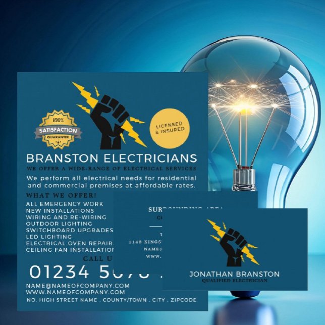 Electricians Fist, Electrician Advertising Flyer (Creator Uploaded)