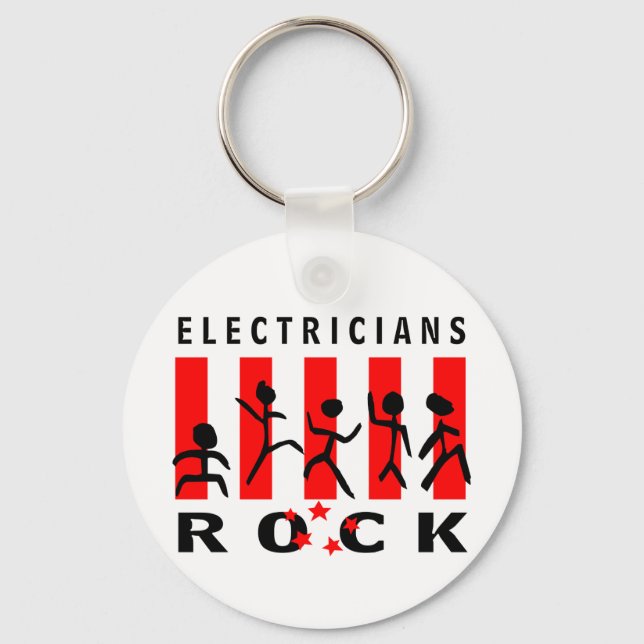 Electricians Rock Keychain (Front)