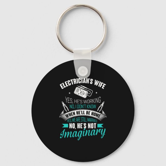 Electrician's wife keychain (Front)