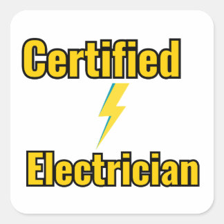 Électricien certifié autocollant éclair