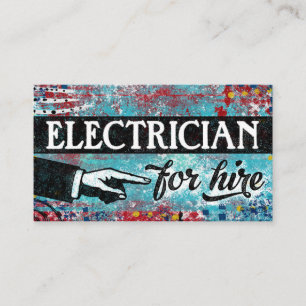 Électricien Pour L'Embauche Cartes de visite - Rou