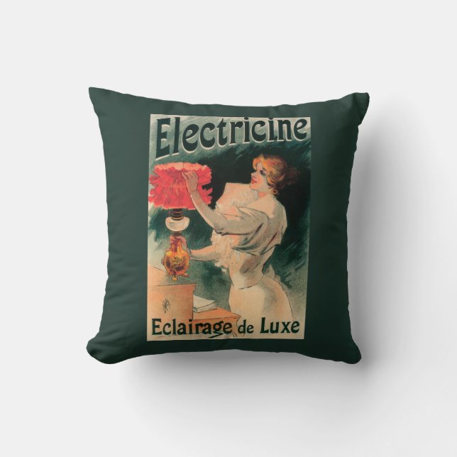 Electricine Promotional PosterFrance Throw Pillow (Front)
