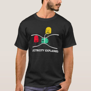 Electricity Explained Electrical Engineer Lineman  T-Shirt