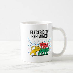 Electricity Explained Funny Cat Physics Humor Scie Coffee Mug