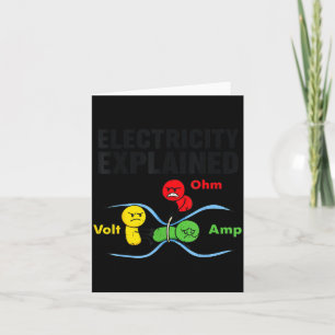 Electricity Explained Funny Geeky Physics Humor Sc Card