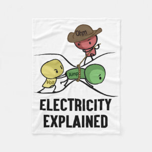Electricity Explained Physics Nerd Gift I Teacher Fleece Blanket