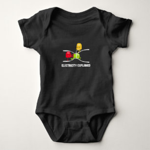 Electricity Explained Volt Ohm Amp Funny Electrici Baby Bodysuit