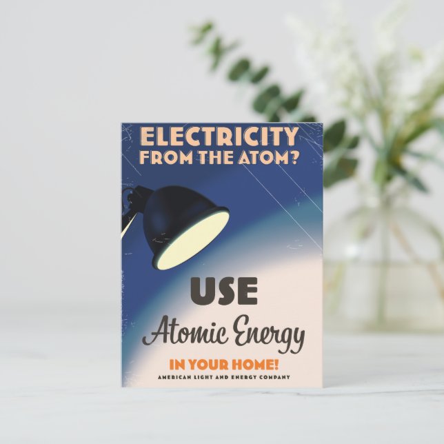 Electricity from the Atom? Postcard (Standing Front)
