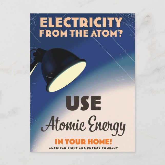 Electricity from the Atom? Postcard (Front)