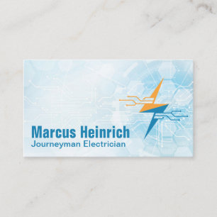Electricity   Futuristic Background Business Card