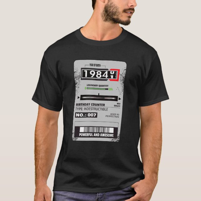 electricity metre Three phase metre birthday 1984 T-Shirt (Front)