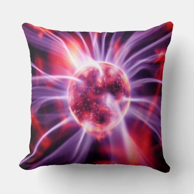 Electricity Throw Pillow (Front)