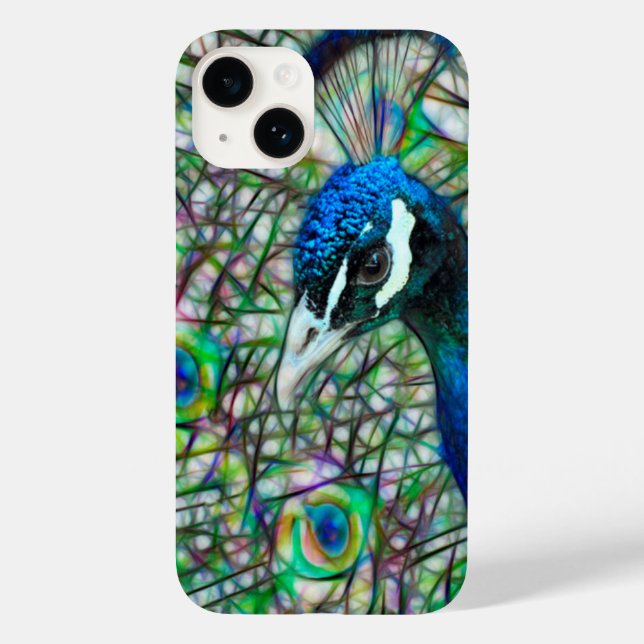 Electrified Peacock Head  Case-Mate iPhone Case (Back)