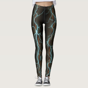 Electrifying Energy Industrial Grunge Style Leggings
