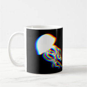 Electrifying Jellyfish EDM Raver Silhouette Coffee Mug