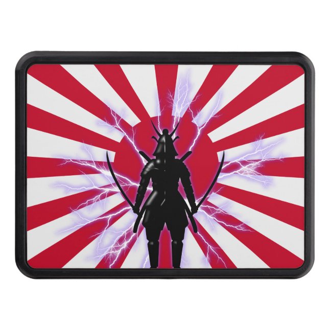 Electrifying Samurai Warrior Trailer Hitch Cover (Front)