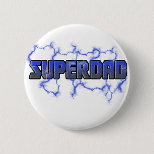 Electrifying Superdad 2 Inch Round Button