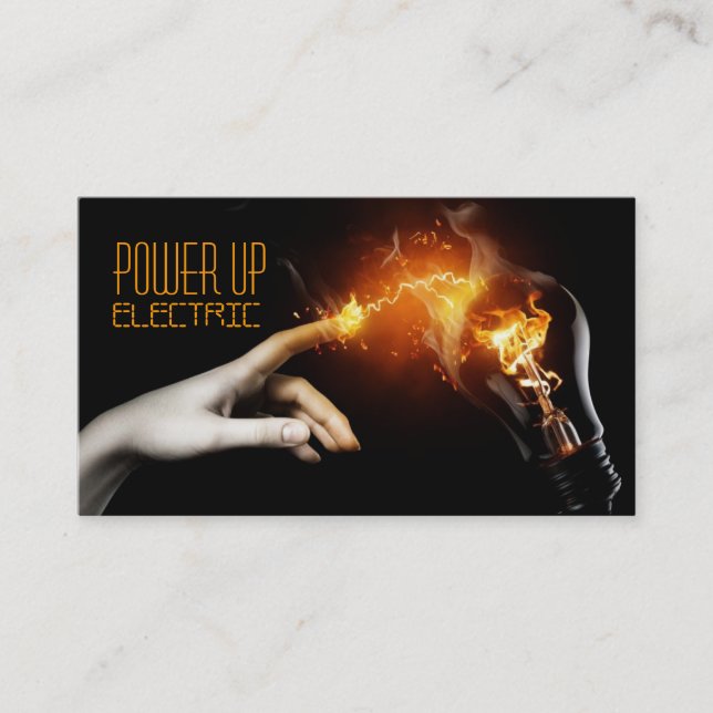 Électrique, électricien, Carte de visite électriqu (Devant)