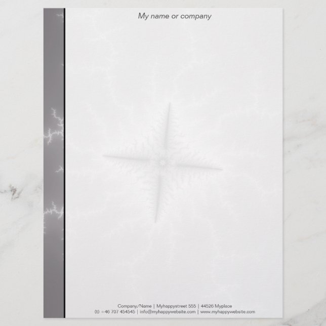 Electro - Fractal Art Letterhead (Front)