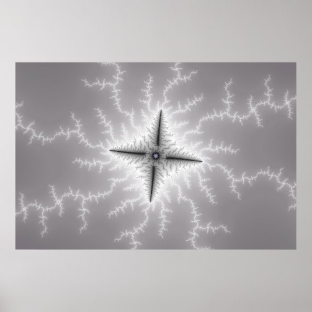 Electro - Fractal Art Poster (Front)
