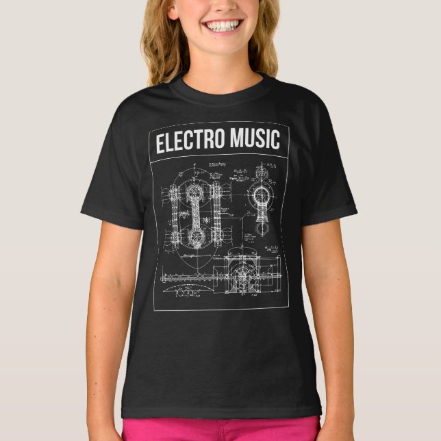 Electro Music poster design T-Shirt (Front)