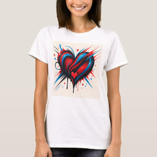 “Electro Passion Heart – Vibrant Abstract Love T-S T-Shirt