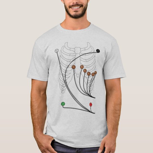 Electrocardiogram EKG / ECG Leads - Healthy Heart T-Shirt