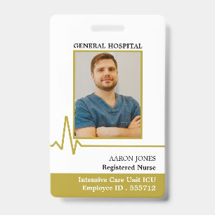 Electrocardiogramme, Photo Médicale ID Badge
