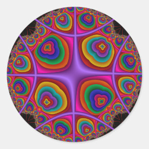 Electron Cloud Classic Round Sticker