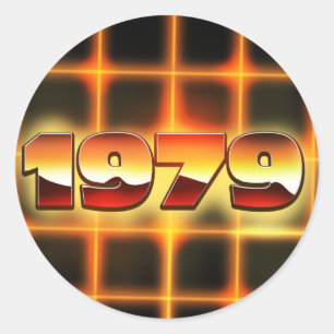 electronic 1979 classic round sticker