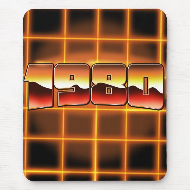 Electronic 1980 canvas print mouse pad (Front)