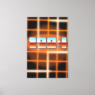 Electronic 1984 cartoon poster. canvas print