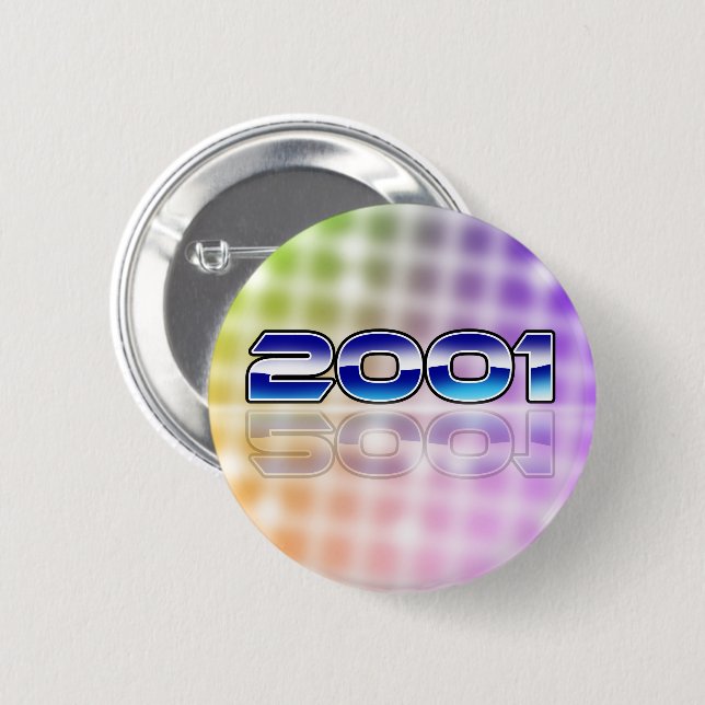 Electronic 2001 2 inch round button (Front & Back)