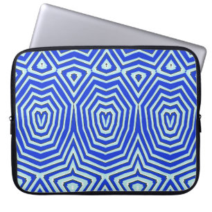 Electronic Bag, A chavron classic blue design Laptop Sleeve
