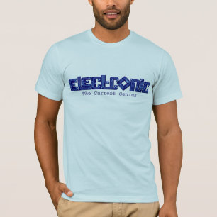 Electronic blue PCB style genius t-shirt