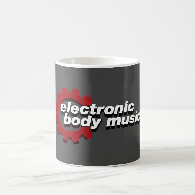 Electronic Body Music EBM lettering Coffee Mug (Center)