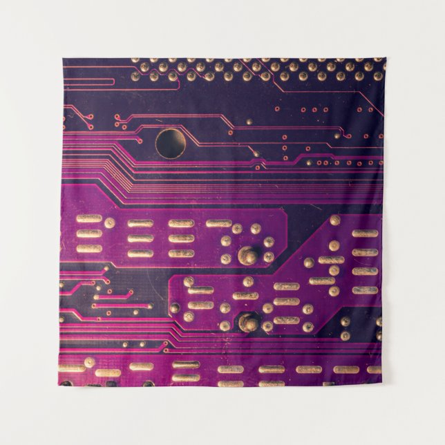 Electronic circuit board abstract background. comp tapestry (Front)