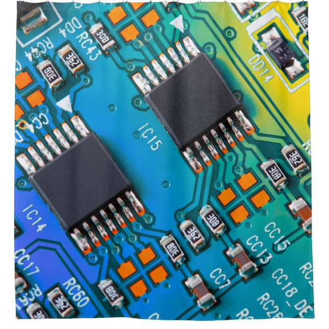 Electronic circuit board close up. background,boar (Front)