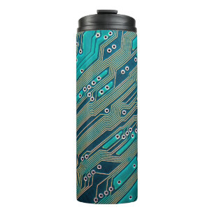 Electronic circuit board close up. background,boar thermal tumbler