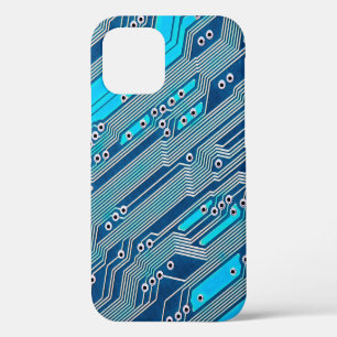 Electronic circuit board close up. circuit,board,b iPhone 12 case