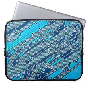 Electronic circuit board close up. circuit,board,b laptop sleeve