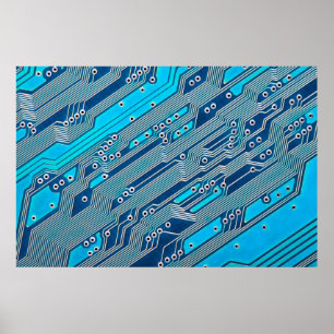Electronic circuit board close up. circuit,board,b poster