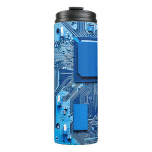 Electronic circuit board close up. circuit,board,s thermal tumbler