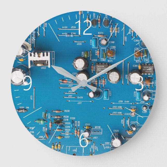 Electronic circuit board large clock (Front)