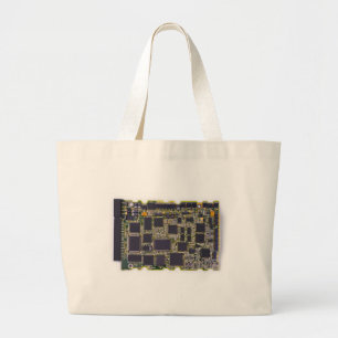 electronic circuit board large tote bag