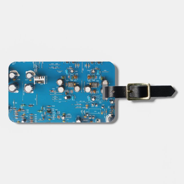 Electronic circuit board luggage tag (Front Horizontal)