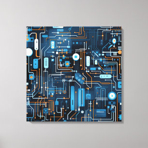 Electronic Circuit Canvas Art