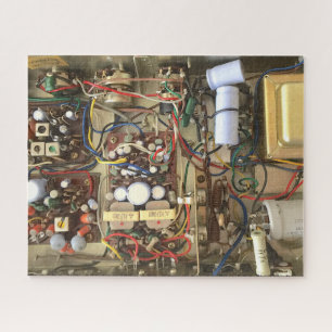 Electronic Circuitry of a 1960s Radio Photo Jigsaw Puzzle